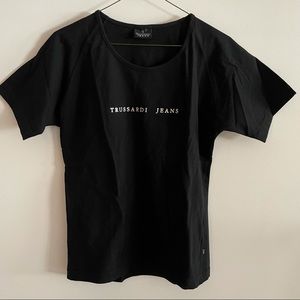 Short sleeved Trussardi Jeans stretchy Black tee